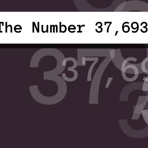 About The Number 37,693