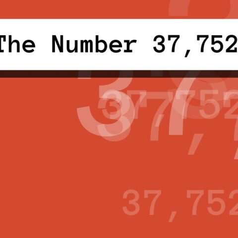 About The Number 37,752