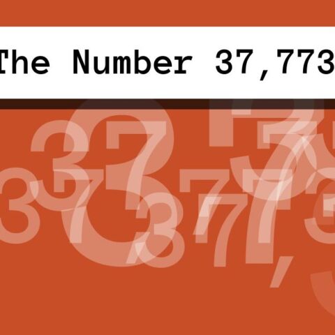 About The Number 37,773