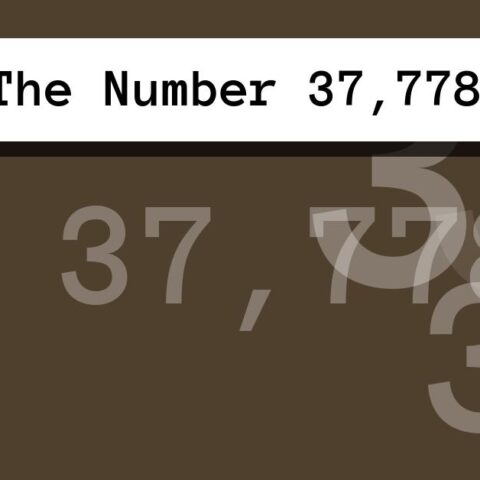 About The Number 37,778