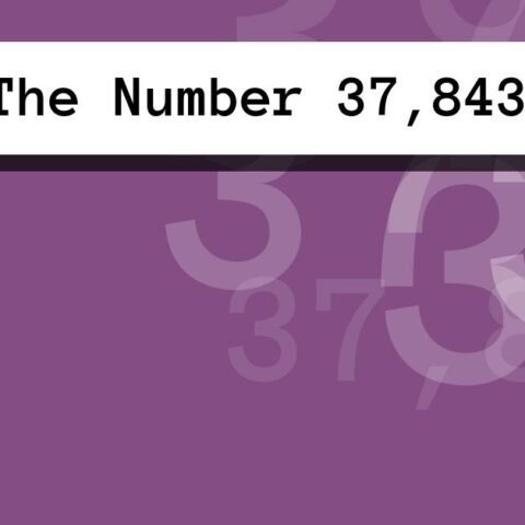 About The Number 37,843