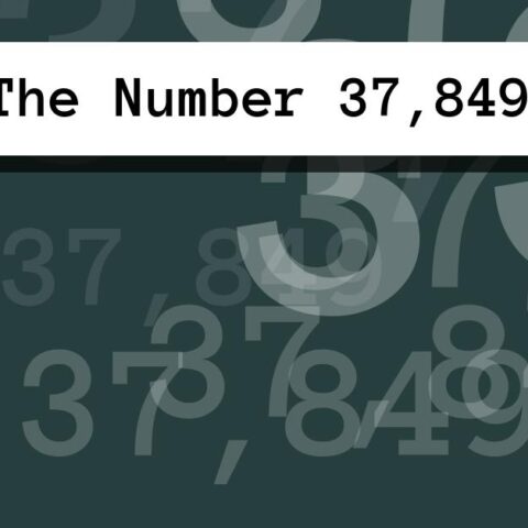 About The Number 37,849