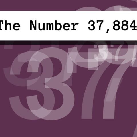 About The Number 37,884