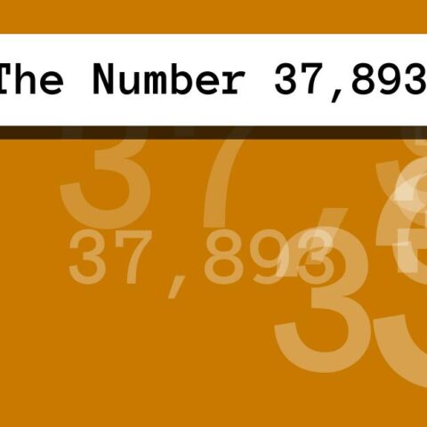 About The Number 37,893
