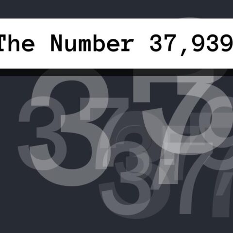 About The Number 37,939