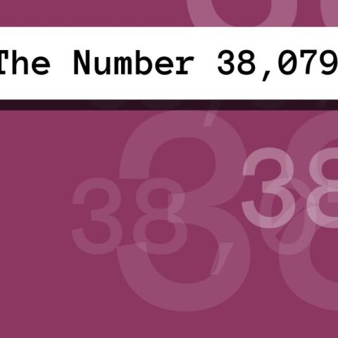 About The Number 38,079