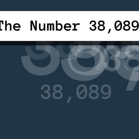 About The Number 38,089