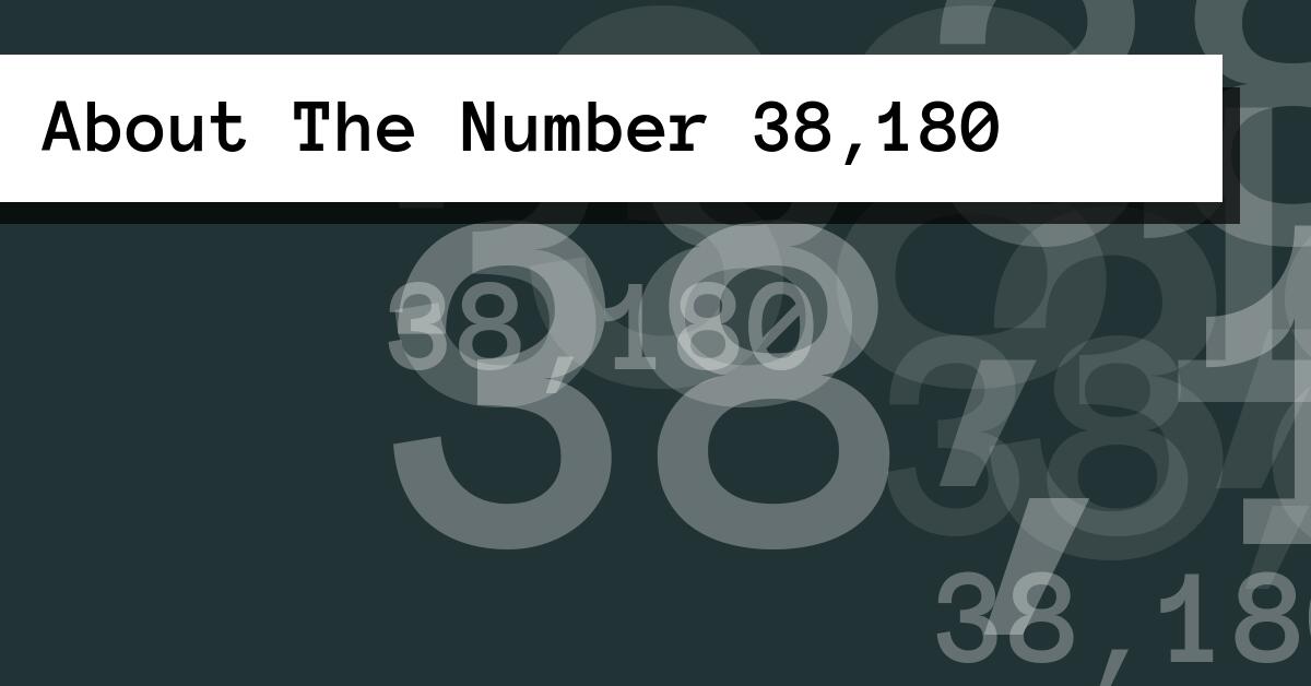 About The Number 38,180