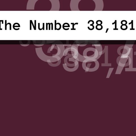 About The Number 38,181