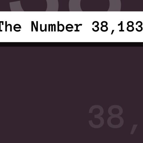 About The Number 38,183