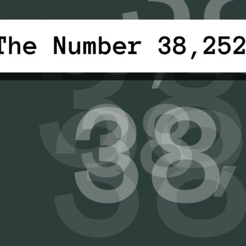About The Number 38,252