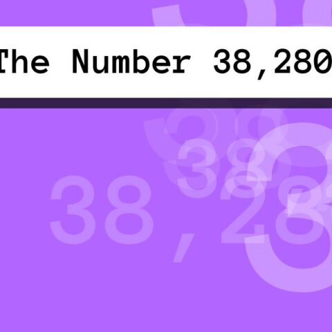About The Number 38,280