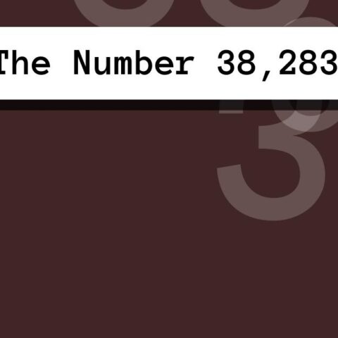 About The Number 38,283