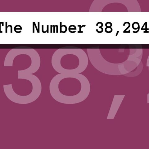 About The Number 38,294