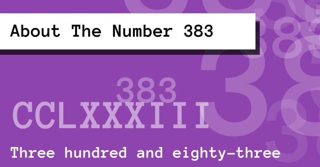 About The Number 383