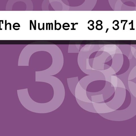 About The Number 38,371