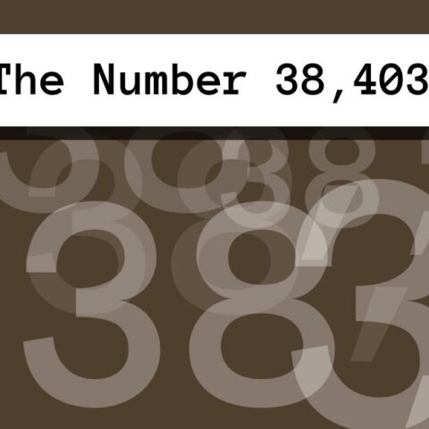 About The Number 38,403