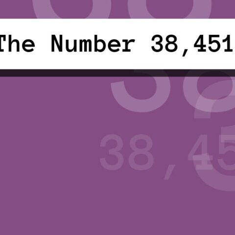 About The Number 38,451