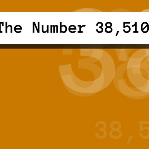 About The Number 38,510