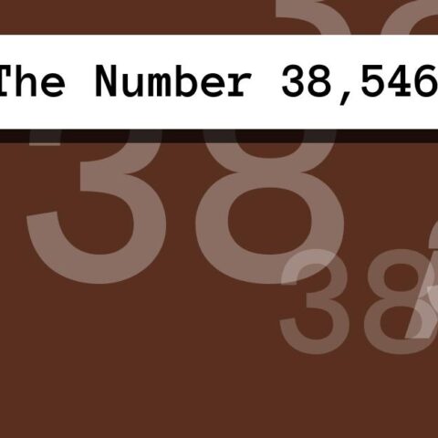 About The Number 38,546