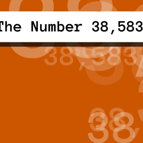 About The Number 38,583