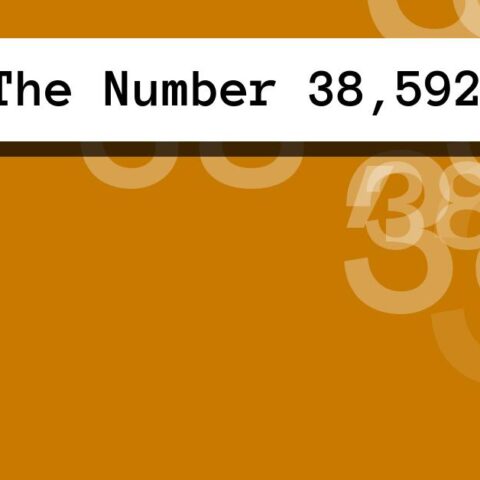 About The Number 38,592