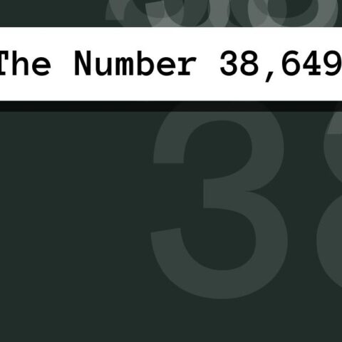About The Number 38,649