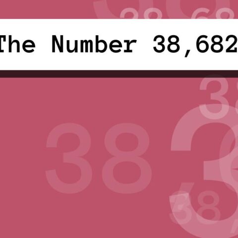 About The Number 38,682