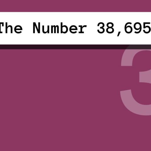 About The Number 38,695