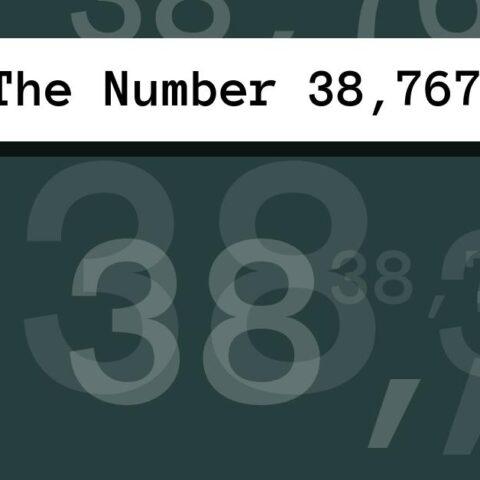 About The Number 38,767