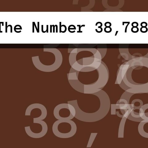 About The Number 38,788