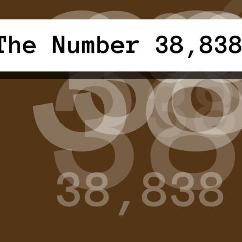 About The Number 38,838