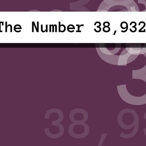 About The Number 38,932
