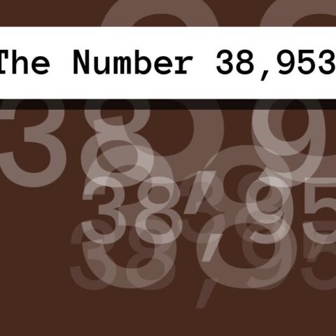 About The Number 38,953