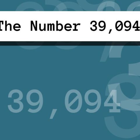 About The Number 39,094