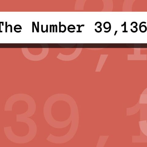 About The Number 39,136
