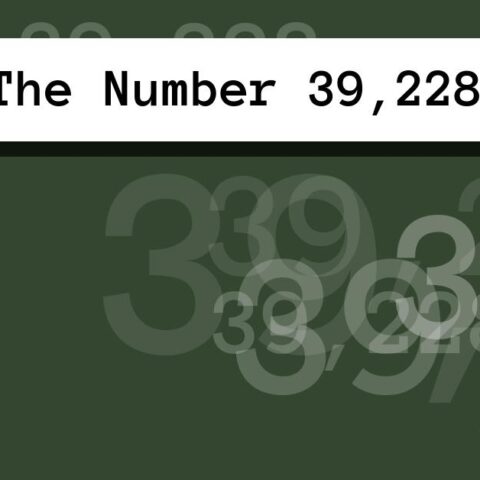 About The Number 39,228