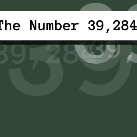 About The Number 39,284