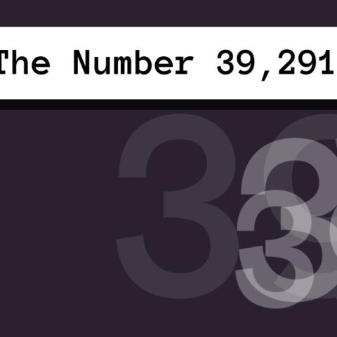 About The Number 39,291