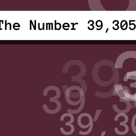 About The Number 39,305