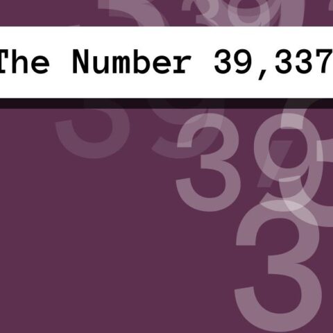 About The Number 39,337