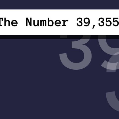 About The Number 39,355