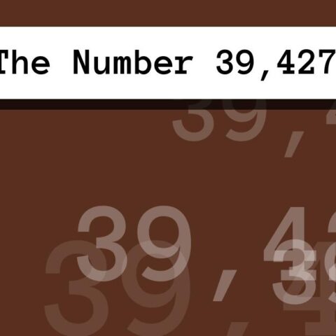 About The Number 39,427