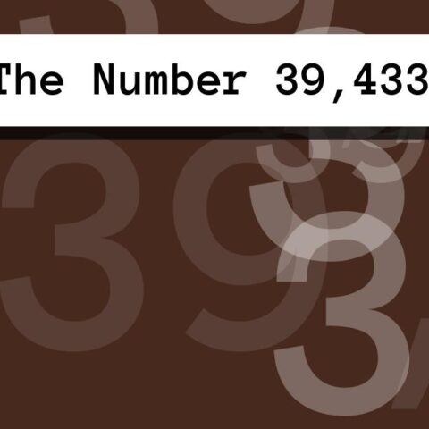About The Number 39,433
