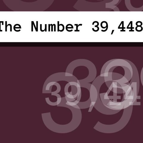 About The Number 39,448