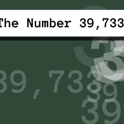 About The Number 39,733