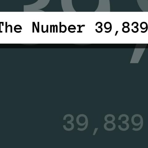 About The Number 39,839