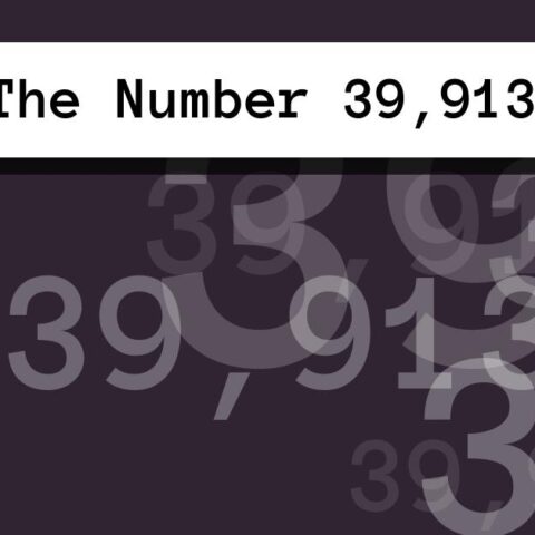 About The Number 39,913