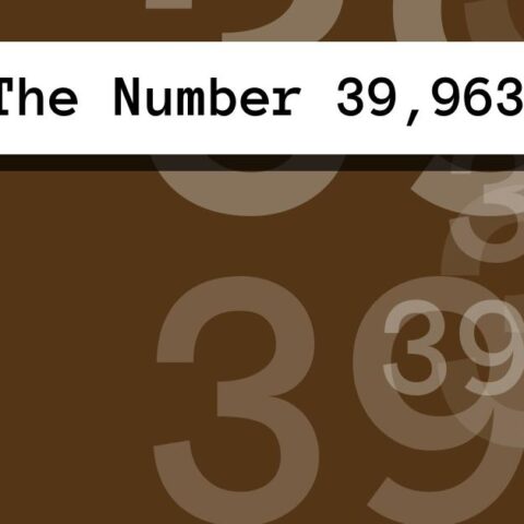 About The Number 39,963