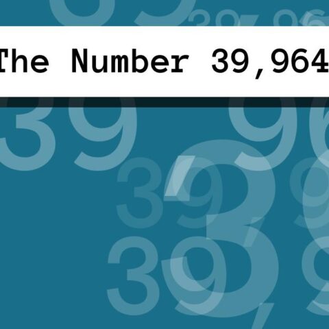 About The Number 39,964